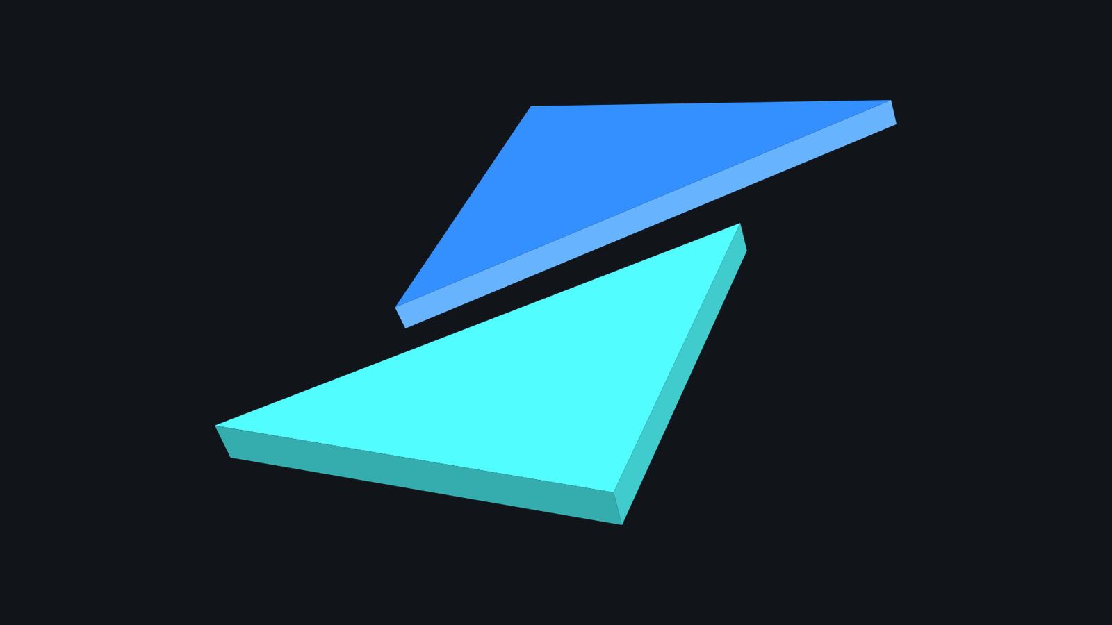 Square Slice Studios blue and turquoise geometric logo